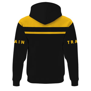 Railspirit Custom Name New York, New Haven and Hartford Railroad Hoodie American Train Ticket New Haven Railroad Printed Zip Hoodie