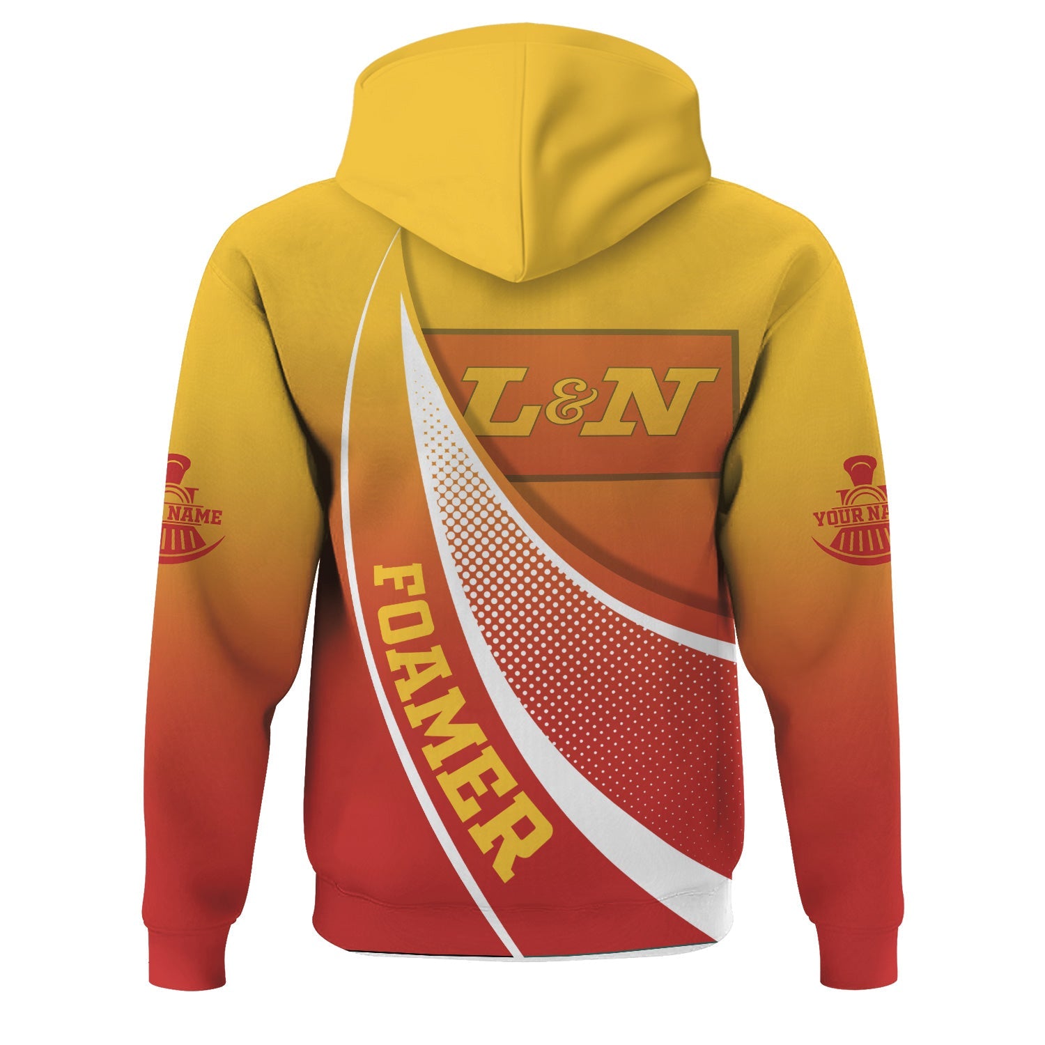 Railspirit Personalized Louisville and Nashville Railroad Hoodie Railway-Themed Style L&N Zip Up Hoodie Gift Idea For Trainspotter