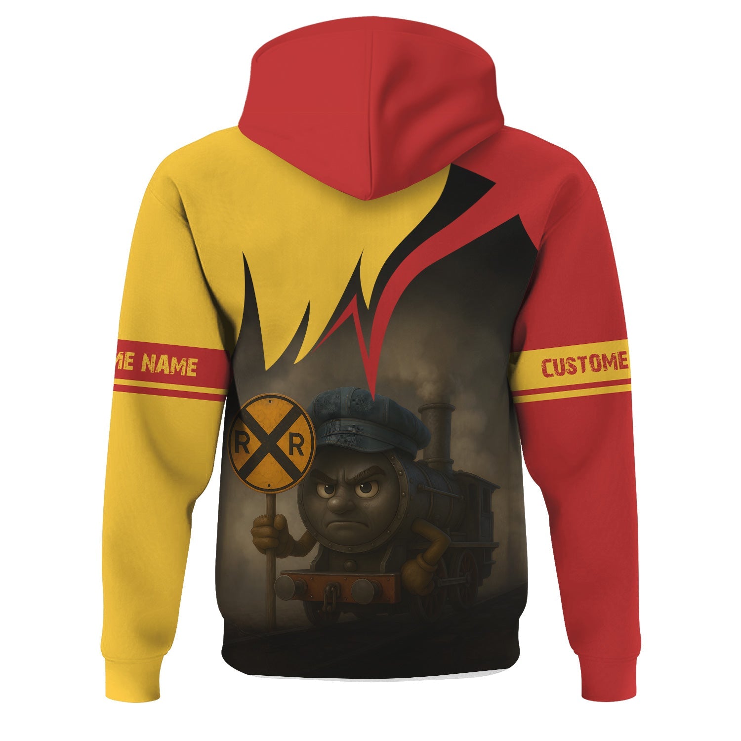 Railspirit Personalized Louisville and Nashville Railroad Hoodie Angry Train L&N Hoodie Gift Idea For Train Lover