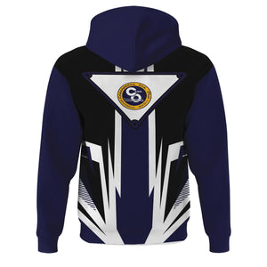 Railspirit Chesapeake and Ohio Railway Hoodie Bold Graphic Style C&O All Over Printed Zip Up Hoodie