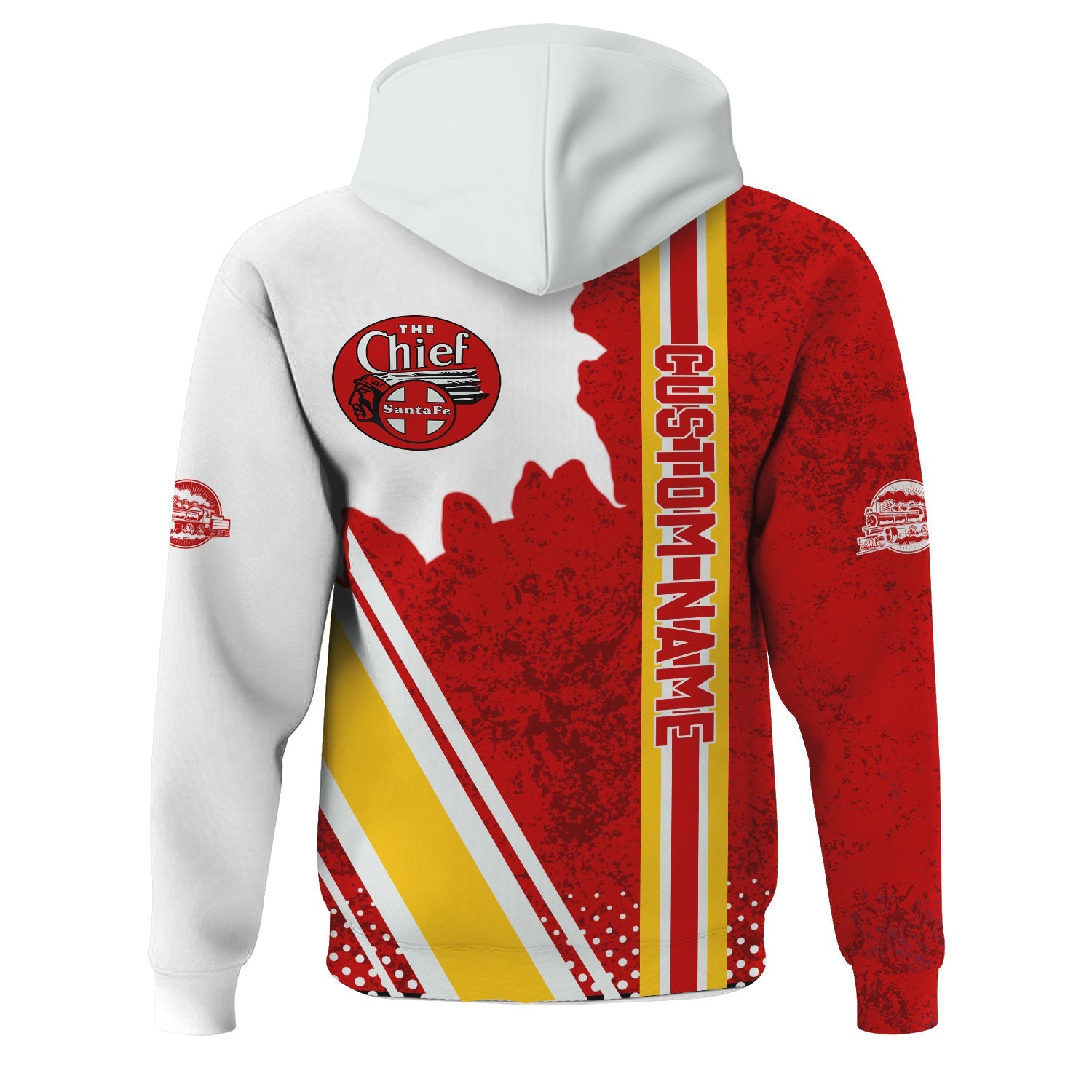 Railspirit Personalized The Chief Santa Fe Railroad Hoodie All Over Printed Unisex Zip Up Hoodie
