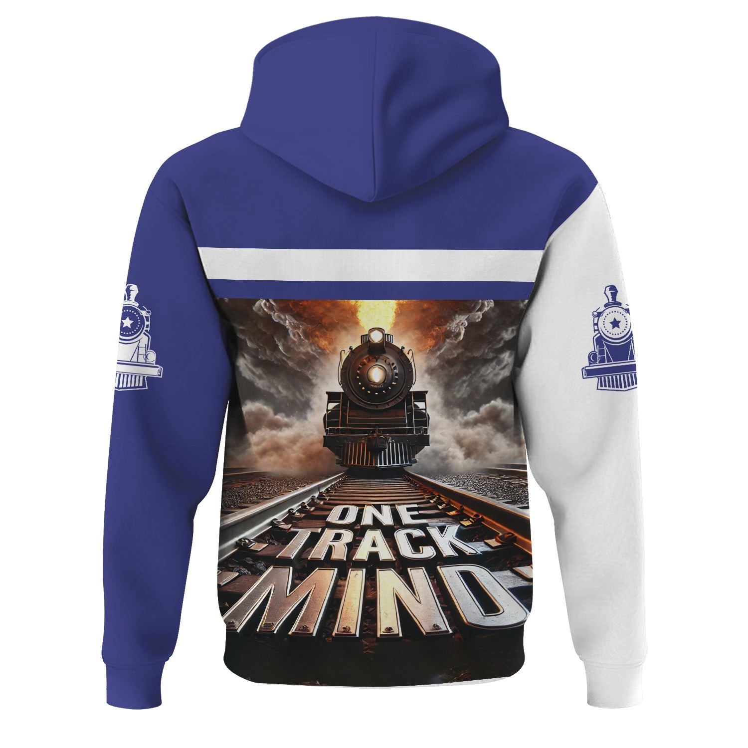 Railspirit Personalized New York, Chicago and St. Louis Railroad Hoodie One Track Mind Nickel Plate Road Train Printed ZIp Up Hoodie