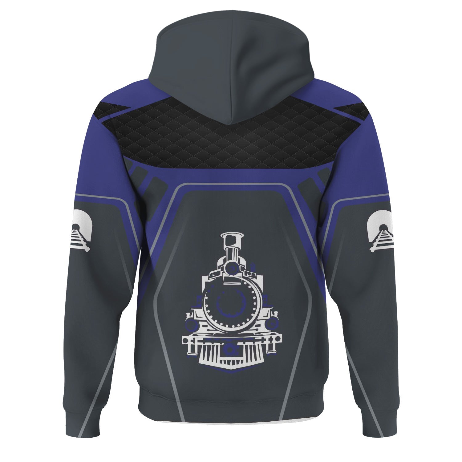 Railspirit Personalized New York, Chicago and St. Louis Railroad Hoodie Steam Locomotive Engine Graphic Nickel Plate Road Train Zip Up Hoodie