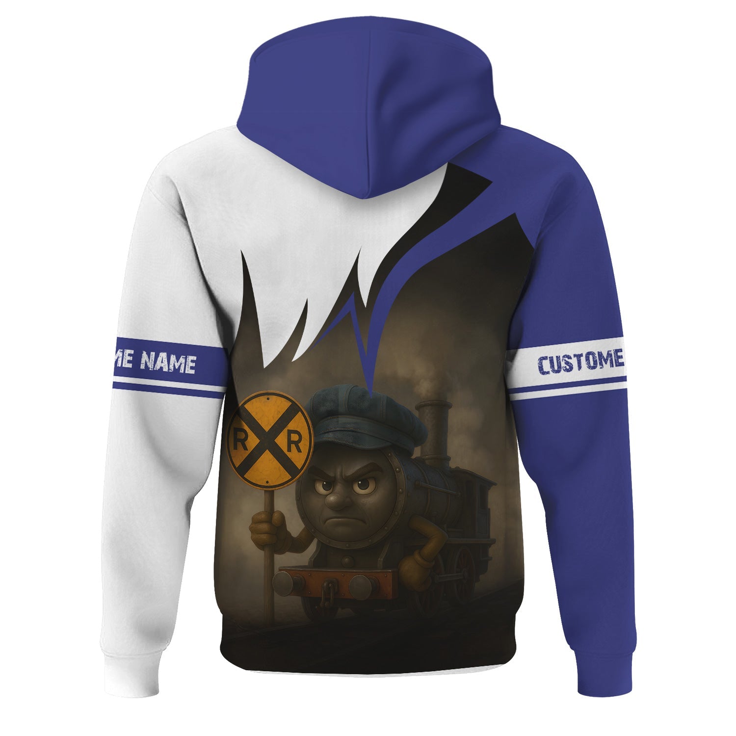 Railspirit Personalized New York, Chicago and St. Louis Railroad Hoodie Angry Train Nickel Plate Road Hoodie Gift Idea For Train Lover
