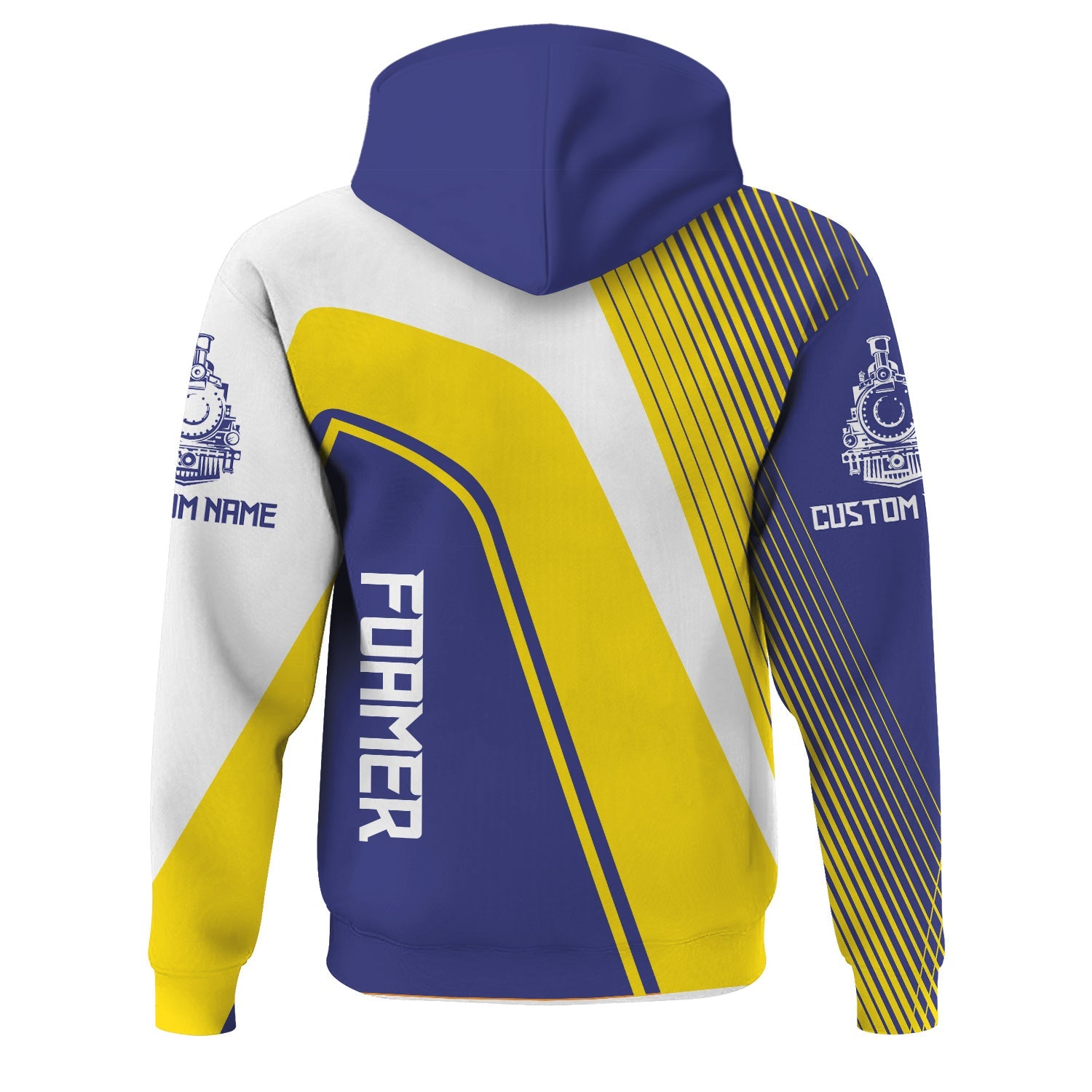 Railspirit Personalized New York, Chicago and St. Louis Railroad Hoodie Vibrant Striking Style Nickel Plate Road Zip Up Hoodie For Rail Enthusiasts