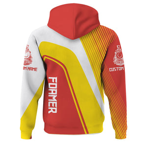 Railspirit Personalized Chicago, Rock Island and Pacific Railroad Hoodie Vibrant Striking Style Rock Island Railroad Zip Up Hoodie