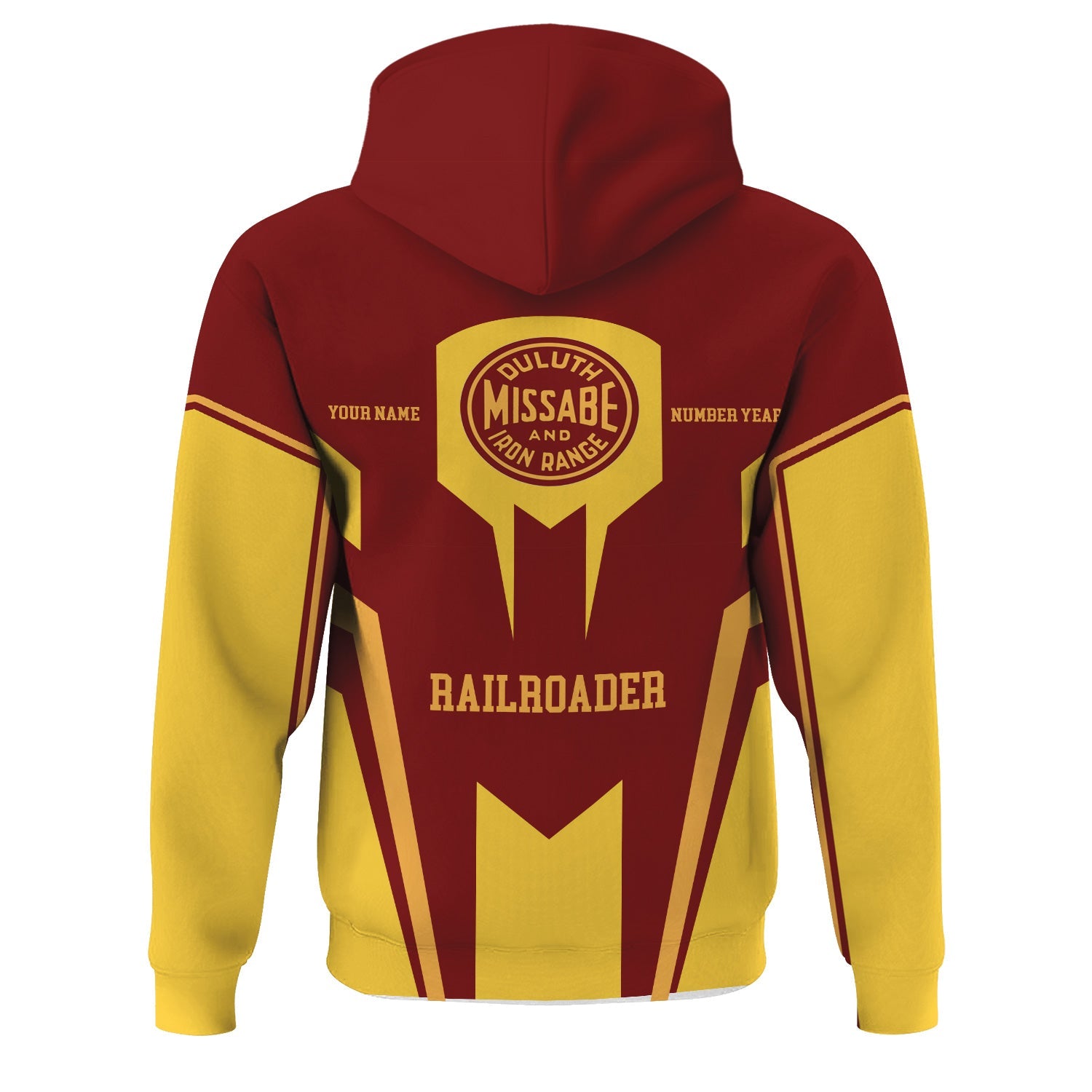 Railspirit Personalized Duluth, Missabe, & Iron Range Railroad Hoodie Custom Year Railroader Zip Up Hoodie Gift Idea For Train Lover