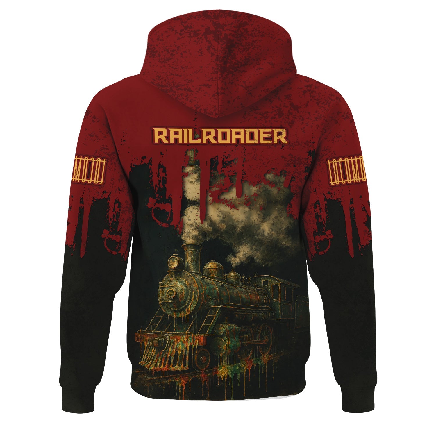 Railspirit Personalized Duluth, Missabe, & Iron Range Railroad Hoodie Vintage Train Art Style Zip Up Hoodie For Locomotive Fans