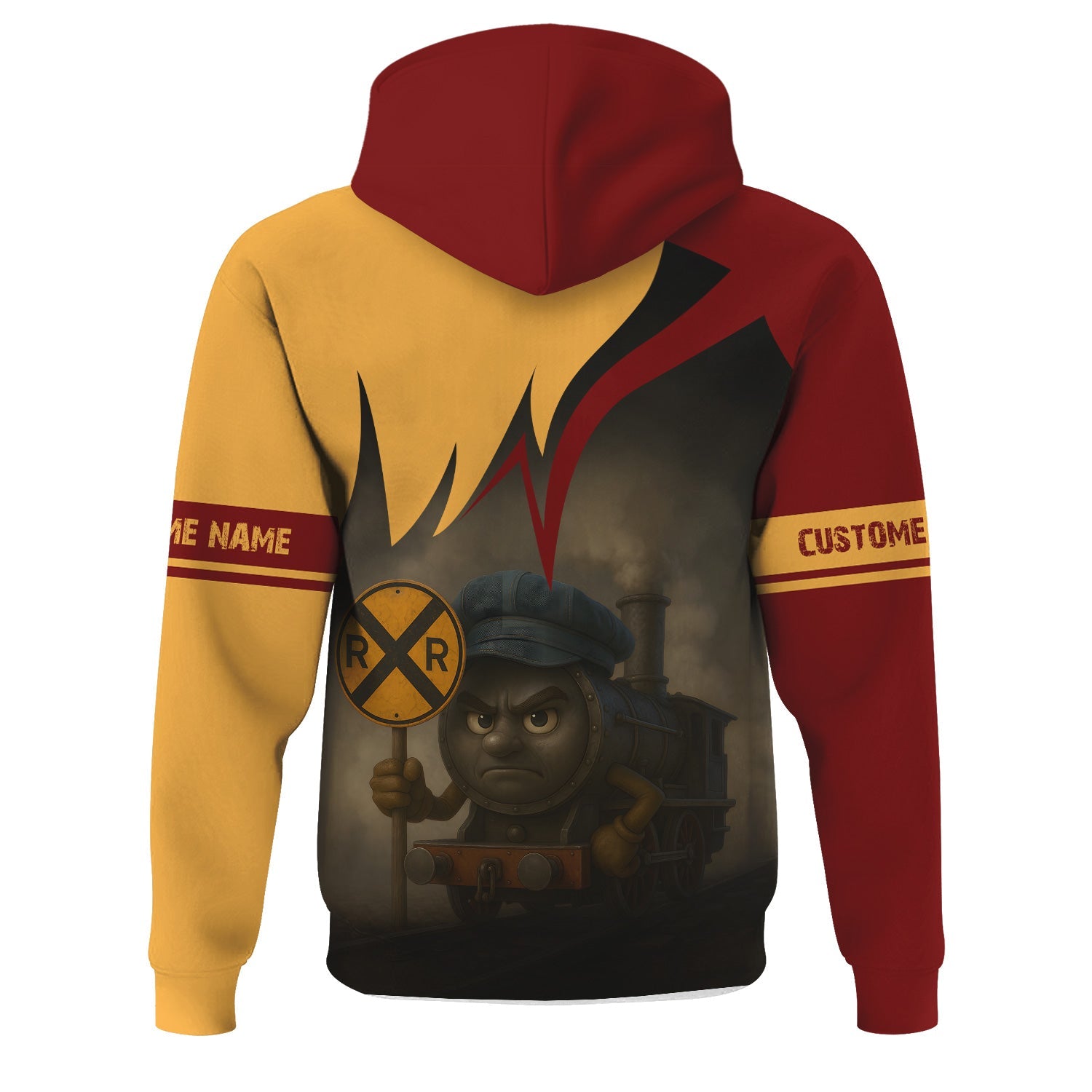 Railspirit Personalized Duluth, Missabe, & Iron Range Railroad Hoodie Angry Train Hoodie Gift Idea For Train Lover