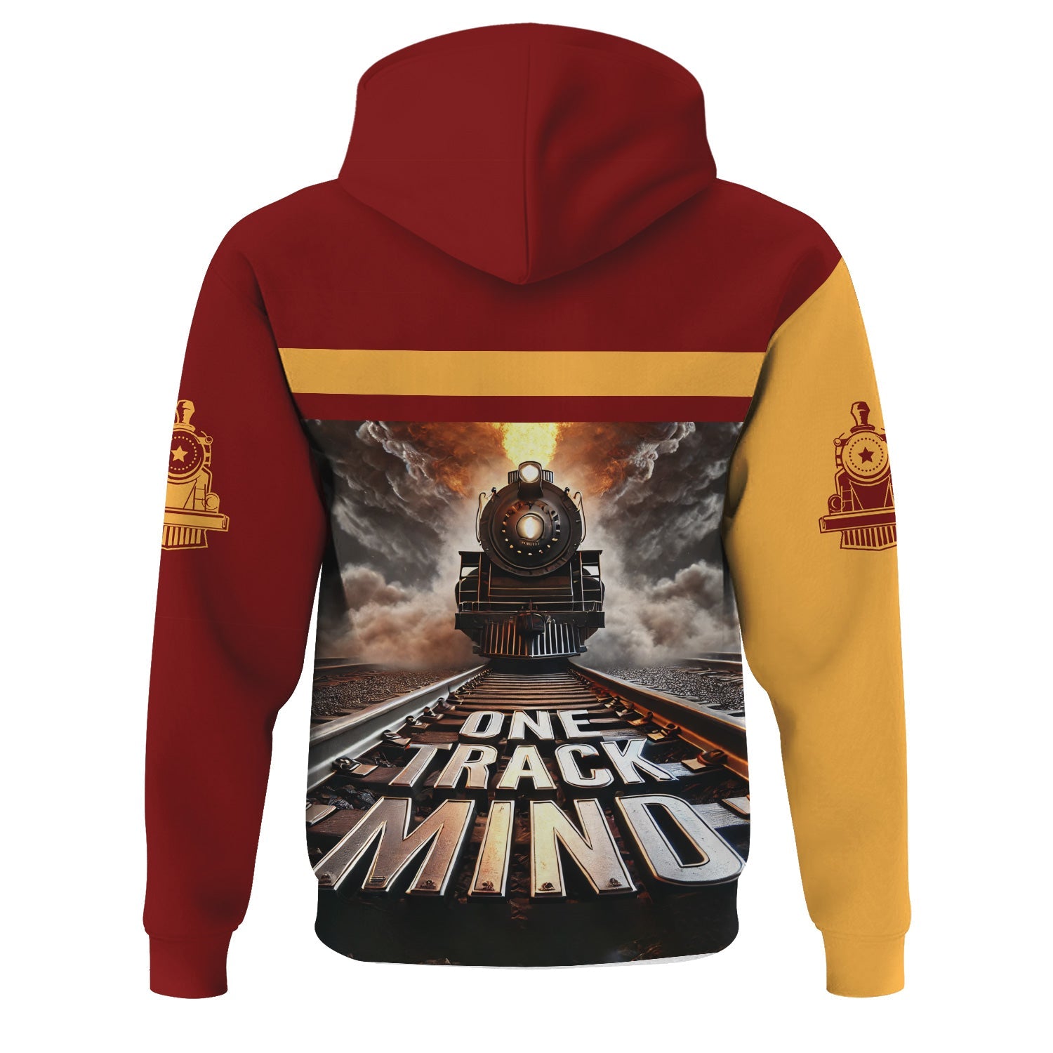 Railspirit Personalized Duluth, Missabe, & Iron Range Railroad Hoodie One Track Mind Train Printed ZIp Up Hoodie