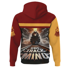 Railspirit Personalized Duluth, Missabe, & Iron Range Railroad Hoodie One Track Mind Train Printed ZIp Up Hoodie