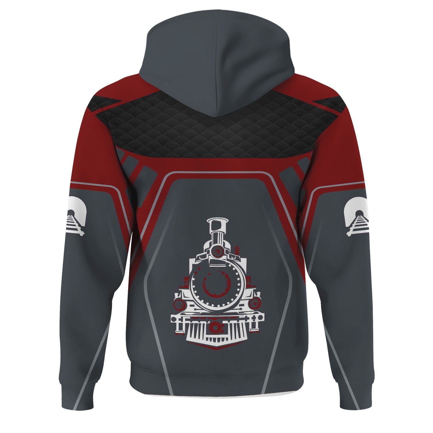 Railspirit Personalized Duluth, Missabe, & Iron Range Railroad Hoodie Steam Locomotive Engine Graphic Train Zip Up Hoodie All Over Print