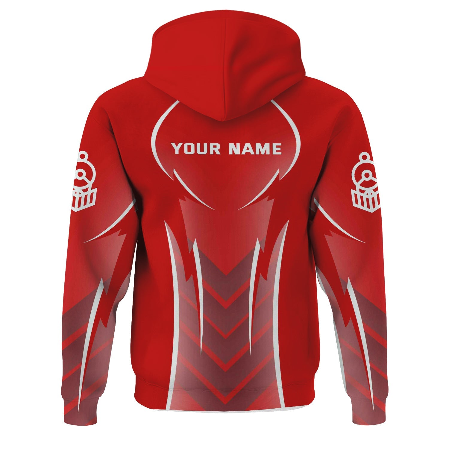 Railspirit Personalized The Chief Santa Fe Railroad Hoodie Striking Line Style Train Zip Up Hoodie For Locomotive Lovers