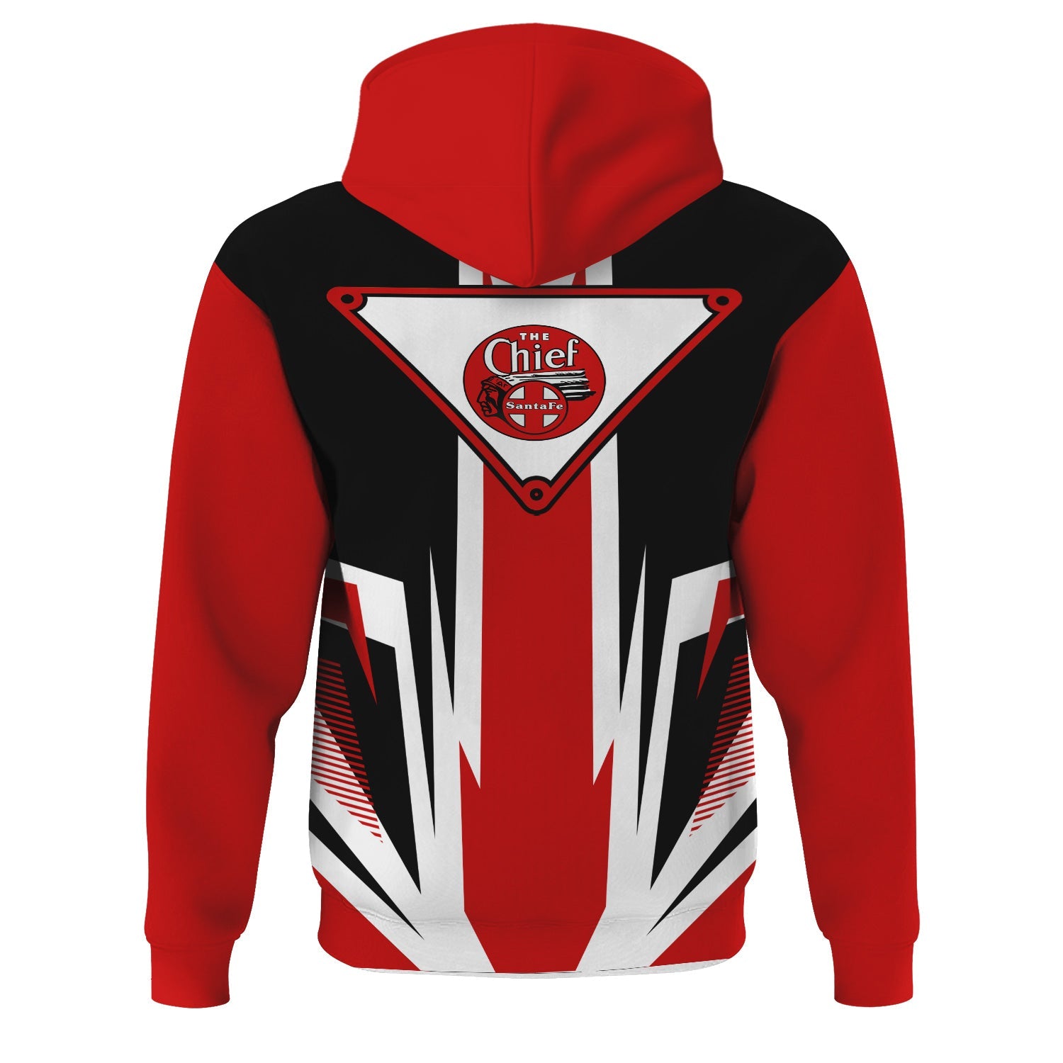 Railspirit The Chief Santa Fe Railroad Hoodie Bold Graphic Style All Over Printed Zip Up Hoodie