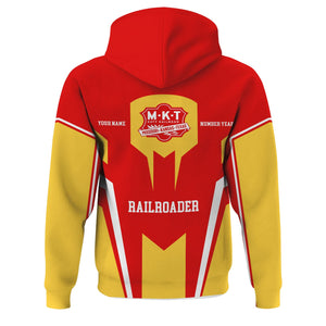 Railspirit Personalized Katy Railroad Hoodie Custom Year Railroader Zip Up Hoodie Gift Idea For Train Lover