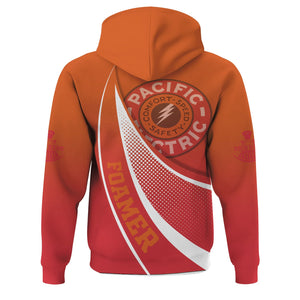 Railspirit Personalized Pacific Electric Railroad Hoodie Railway-Themed Style Zip Up Hoodie Gift Idea For Trainspotter