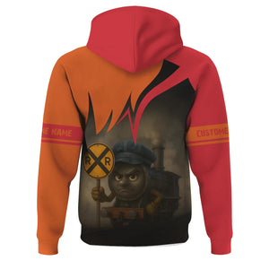 Railspirit Personalized Pacific Electric Railroad Hoodie Angry Train Hoodie Gift Idea For Train Lover