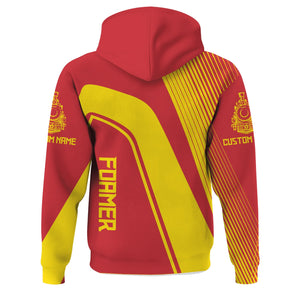 Railspirit Personalized Pacific Electric Railroad Hoodie Vibrant Striking Style Zip Up Hoodie For Rail Enthusiasts