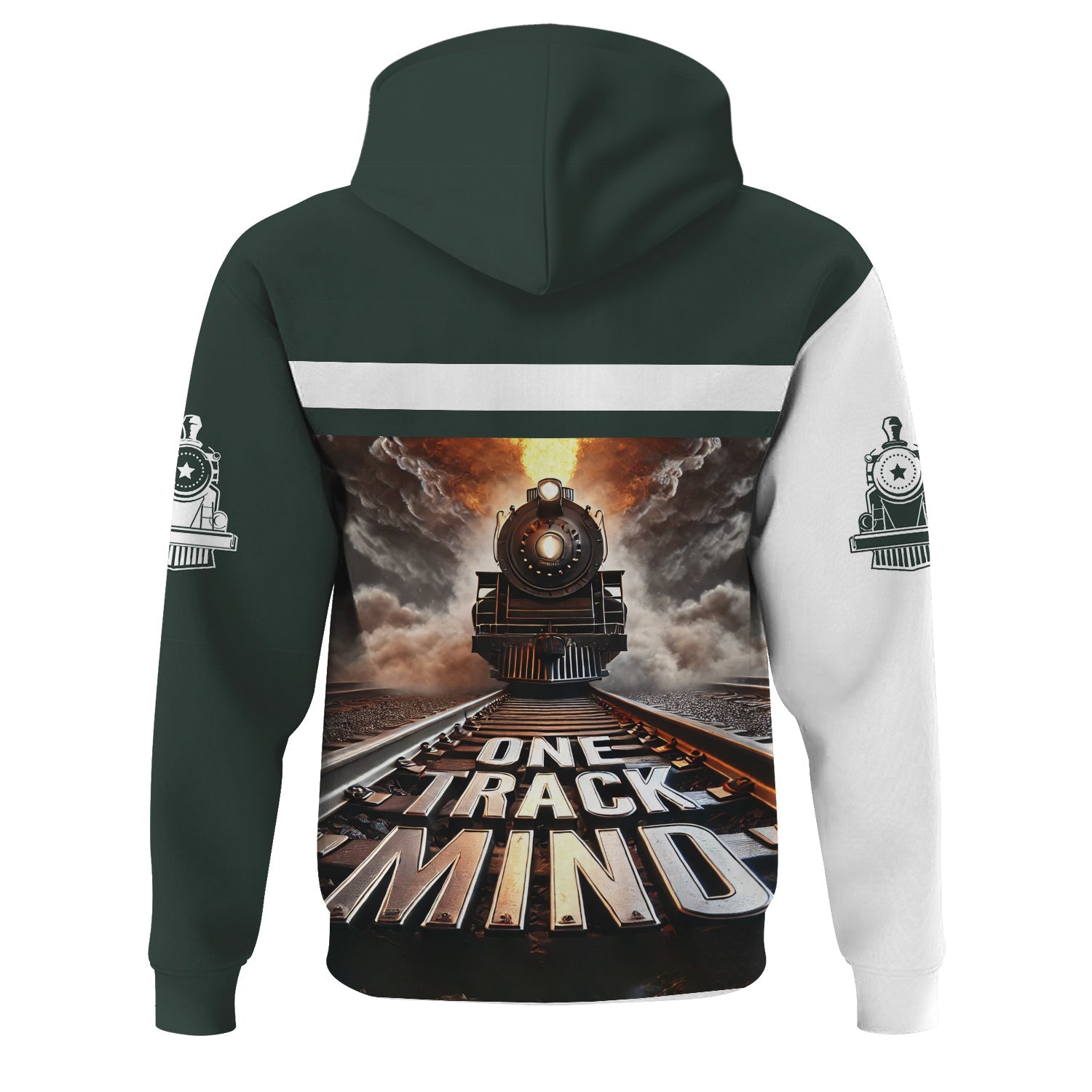 Railspirit Personalized Youngstown & Southern Railroad Hoodie One Track Mind Train Printed ZIp Up Hoodie