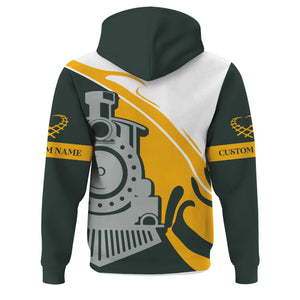 Railspirit Personalized Youngstown & Southern Railroad Hoodie Flame-Inspired Style Zip Up Hoodie Gift Idea For Train Lovers