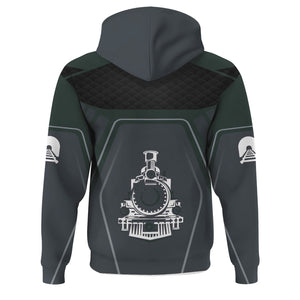 Railspirit Personalized Youngstown & Southern Railroad Hoodie Steam Locomotive Engine Graphic Train Zip Up Hoodie All Over Print