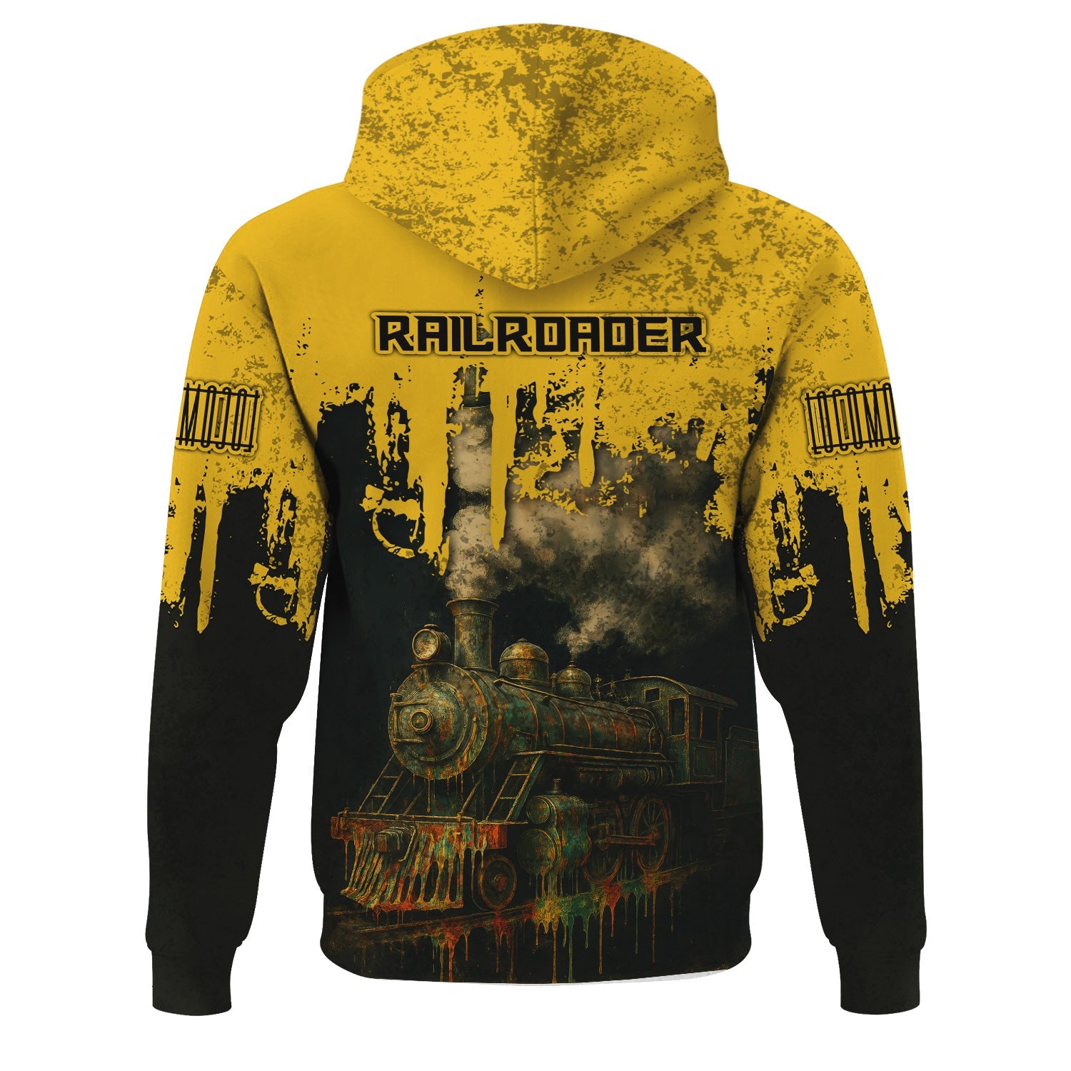 Railspirit Personalized Richmond, Fredericksburg And Potomac Railroad Hoodie Vintage Train Art Style Zip Up Hoodie For Locomotive Fans