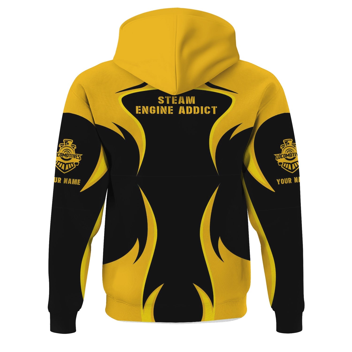 Railspirit Personalized Richmond, Fredericksburg And Potomac Railroad Hoodie Distinctive Flame Style Zip Up Hoodie For Steam Engine Addict