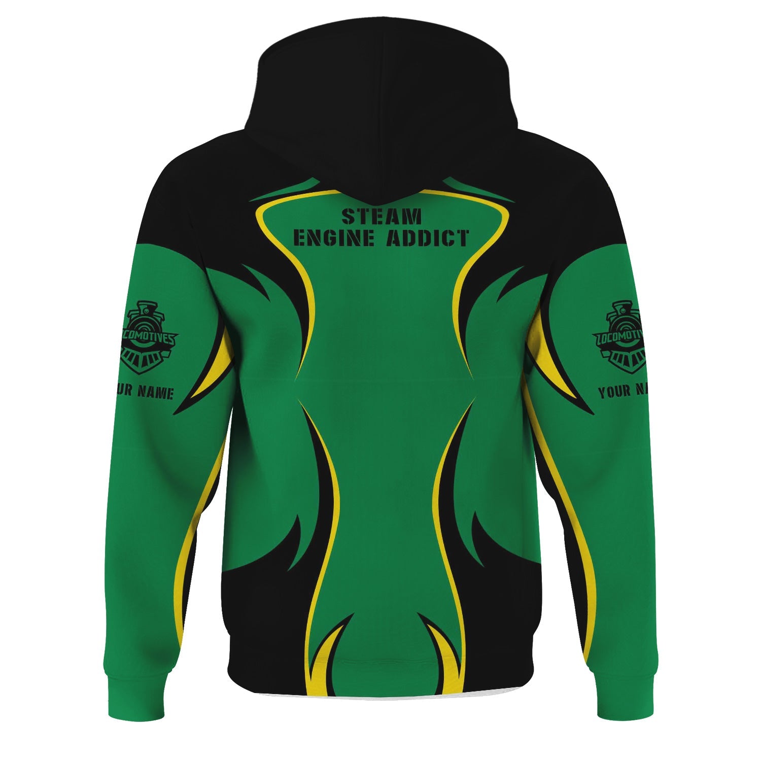 Railspirit Personalized Pittsburgh And Lake Erie Railroad Hoodie Distinctive Flame Style Zip Up Hoodie For Steam Engine Addict