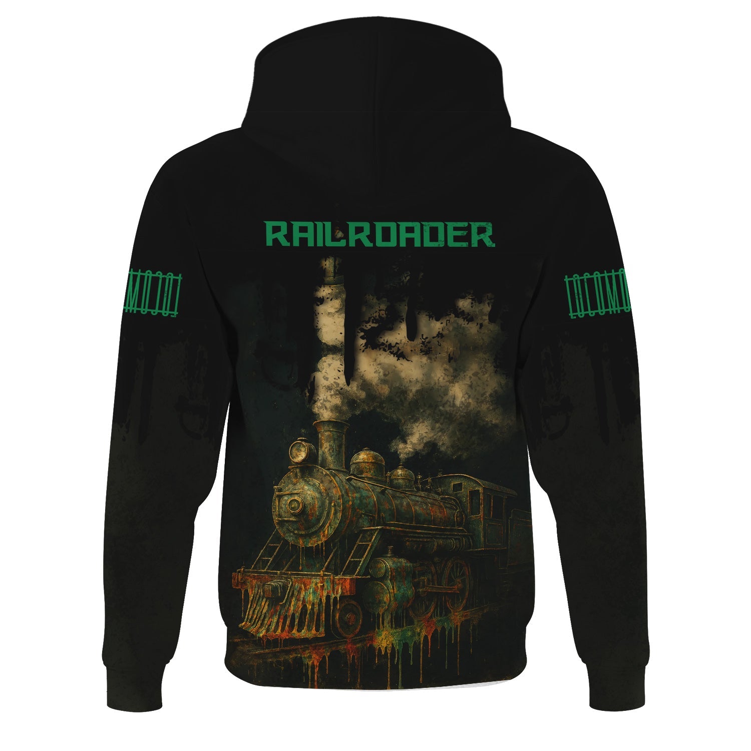 Railspirit Personalized Pittsburgh And Lake Erie Railroad Hoodie Vintage Train Art Style Zip Up Hoodie For Locomotive Fans