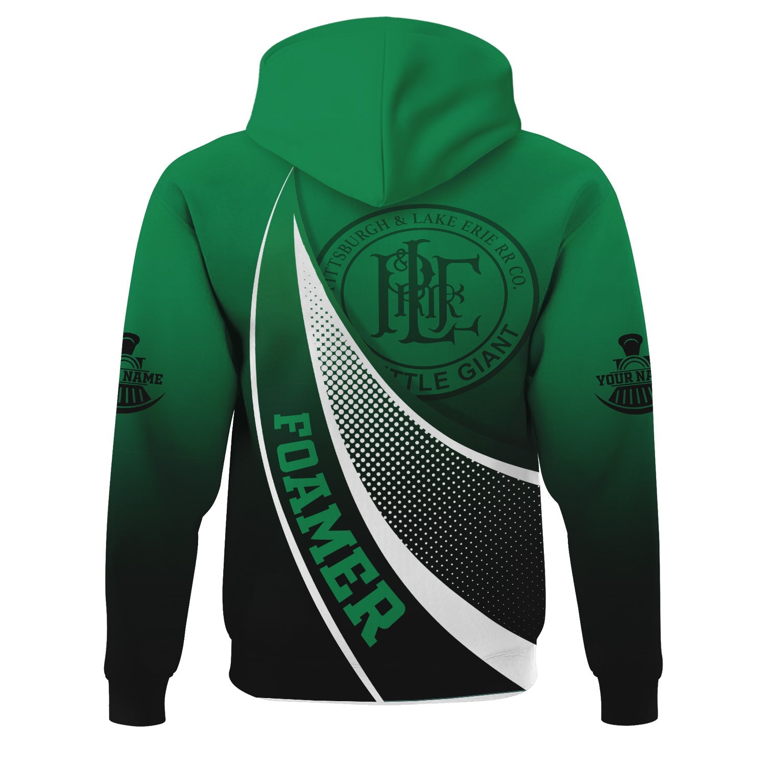 Railspirit Personalized Pittsburgh And Lake Erie Railroad Hoodie Railway-Themed Style Zip Up Hoodie Gift Idea For Trainspotter