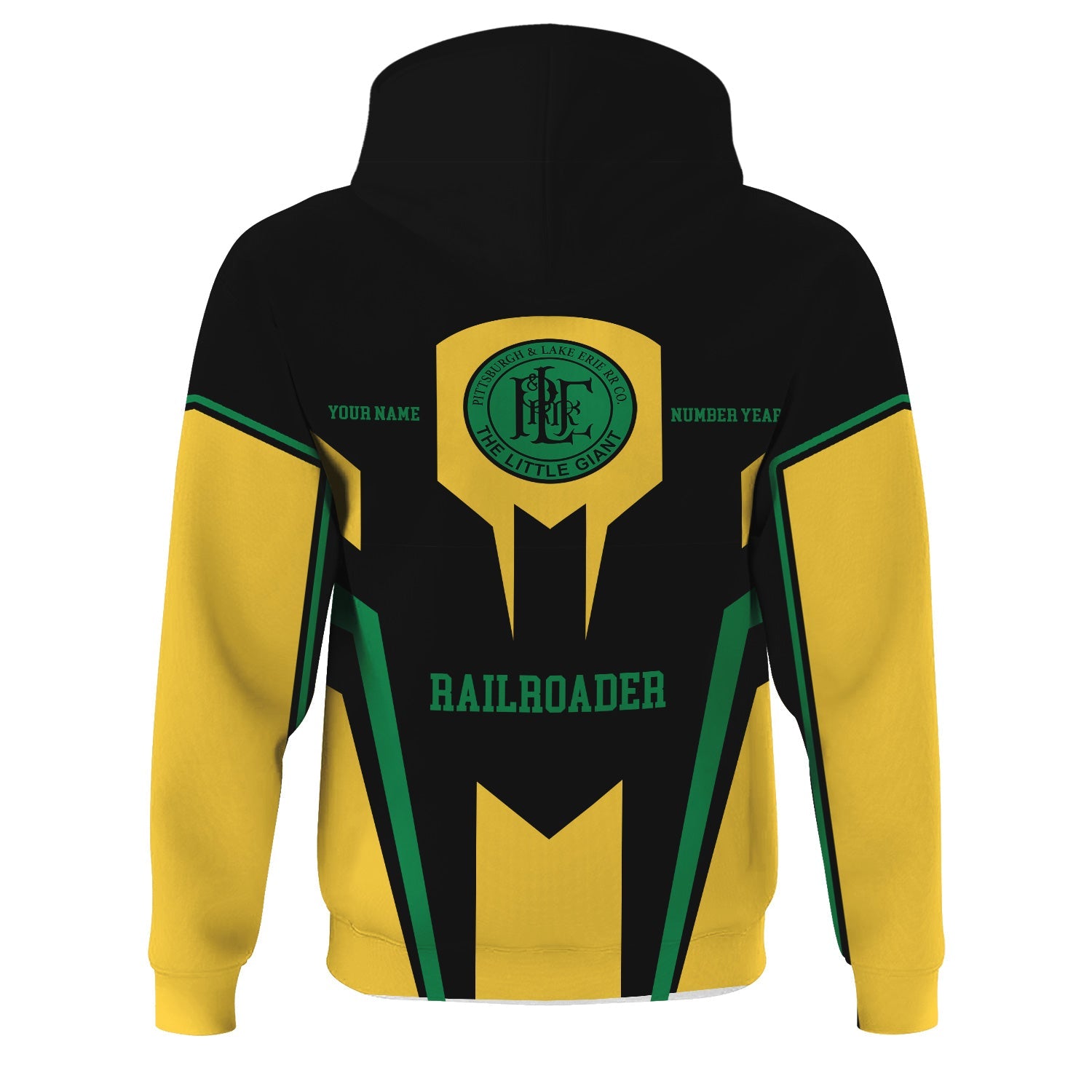 Railspirit Personalized Pittsburgh And Lake Erie Railroad Hoodie Custom Year Railroader Zip Up Hoodie Gift Idea For Train Lover