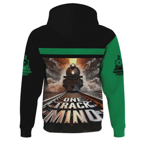 Railspirit Personalized Pittsburgh And Lake Erie Railroad Hoodie One Track Mind Train Printed ZIp Up Hoodie
