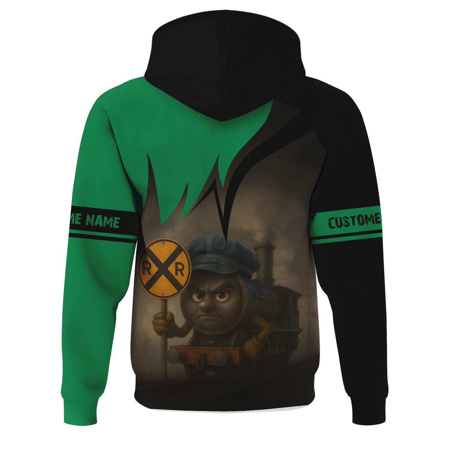 Railspirit Personalized Pittsburgh And Lake Erie Railroad Hoodie Angry Train Hoodie Gift Idea For Train Lover