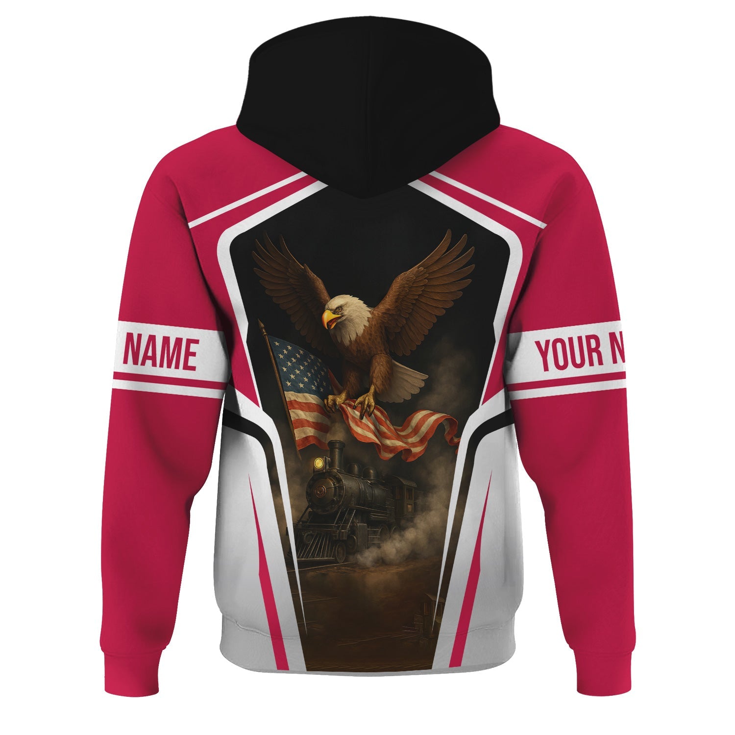 Railspirit Personalized Durango And Silverton Narrow Gauge Railroad Hoodie American Eagle Vintage Train Zip Up Hoodie