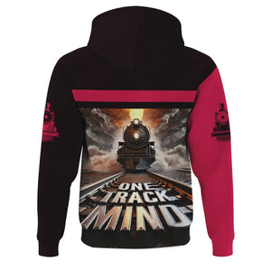 Railspirit Personalized Durango And Silverton Narrow Gauge Railroad Hoodie One Track Mind Train Printed ZIp Up Hoodie