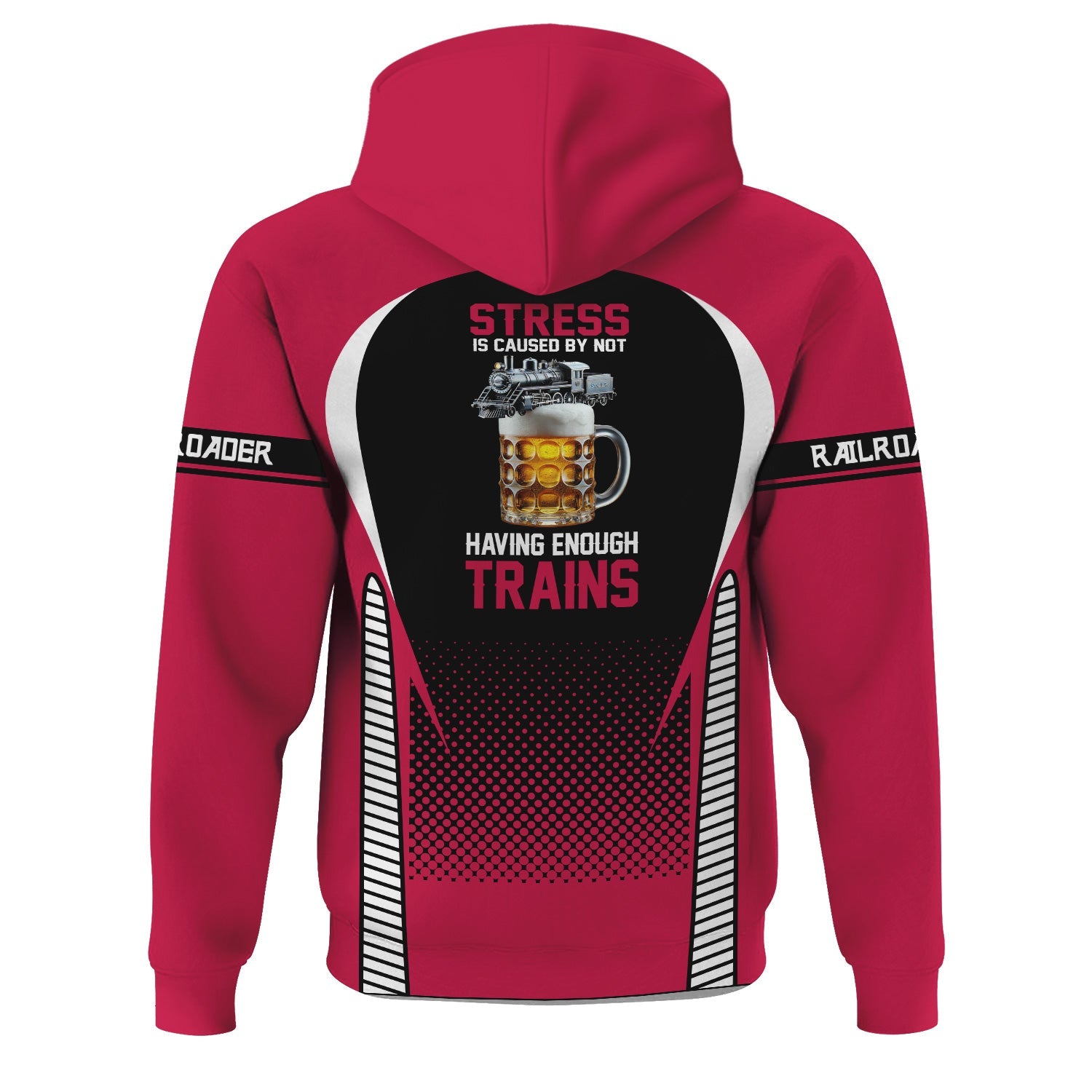 Railspirit Personalized Durango And Silverton Narrow Gauge Railroad Hoodie Stress Is Caused By Not Having Enough Trains  Zip Up Hoodie