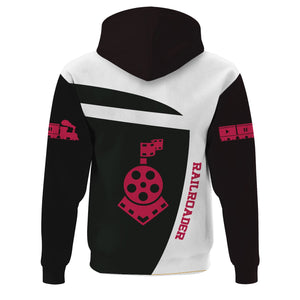 Railspirit Personalized Durango And Silverton Narrow Gauge Railroad Hoodie All Aboard Steam Train Movie Projector Style Zip Up Hoodie