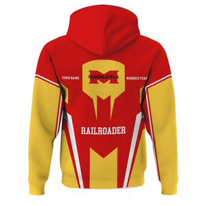 Railspirit Personalized Monongahela Railroad Hoodie Custom Year Railroader Zip Up Hoodie Gift Idea For Train Lover
