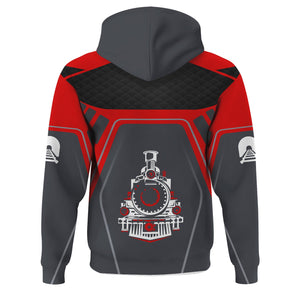 Railspirit Personalized Monongahela Railroad Hoodie Steam Locomotive Engine Graphic Train Zip Up Hoodie All Over Print