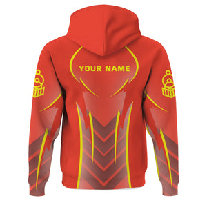 Railspirit Personalized Strasburg Railroad Hoodie Striking Line Style Train Zip Up Hoodie For Locomotive Lovers