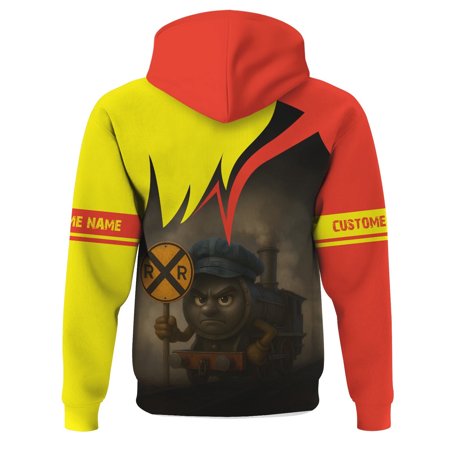 Railspirit Personalized Strasburg Railroad Hoodie Angry Train Hoodie Gift Idea For Train Lover