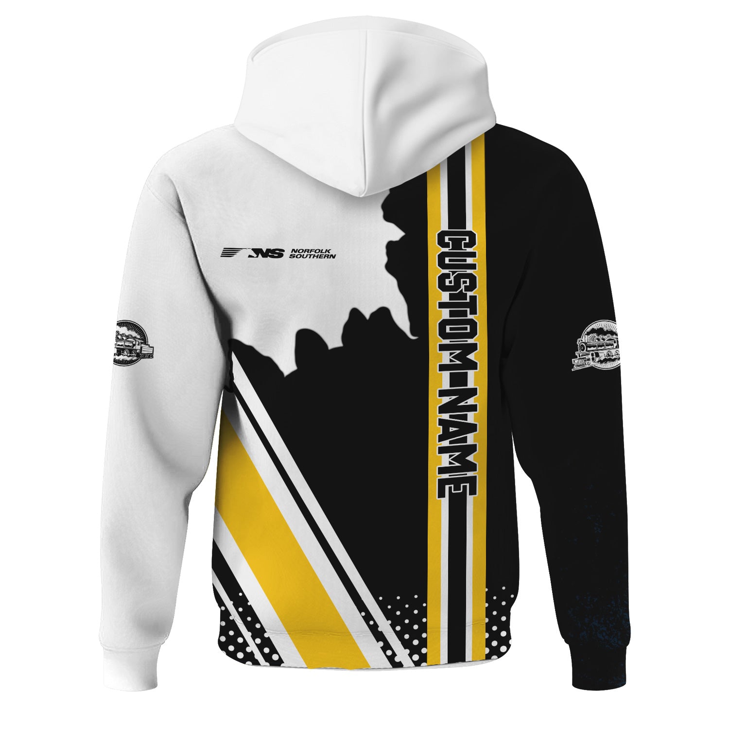 Railspirit Personalized Norfolk Southern Railway Hoodie All Over Printed Unisex Zip Up Hoodie