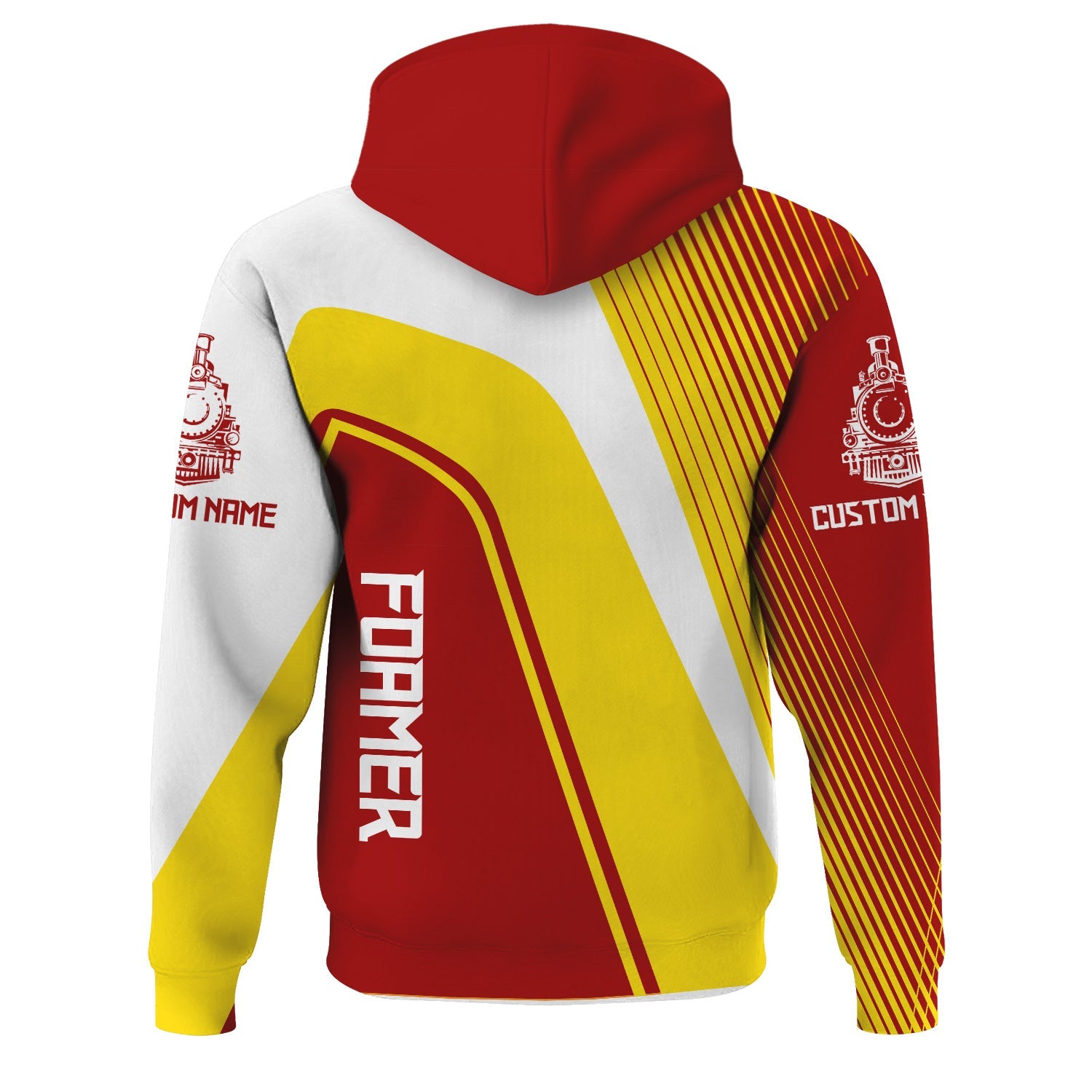 Railspirit Personalized Monon Railroad Hoodie Vibrant Striking Style Zip Up Hoodie For Rail Enthusiasts