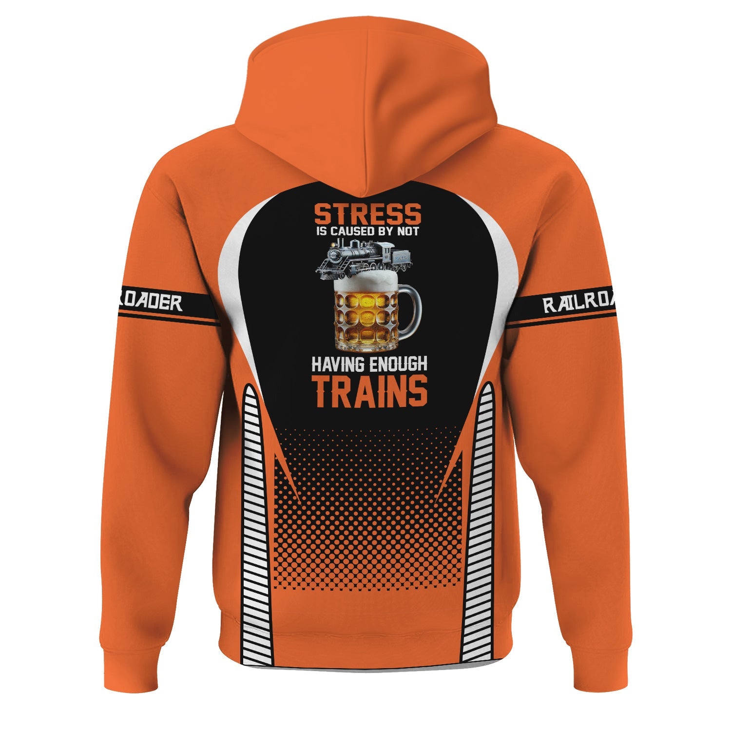Railspirit Personalized Wheeling And Lake Erie Railroad Hoodie Stress Is Caused By Not Having Enough Trains  Zip Up Hoodie