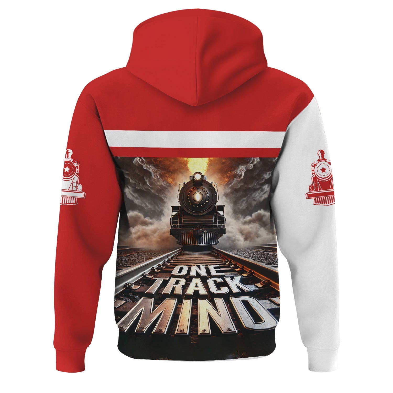 Railspirit Personalized Bangor And Aroostook Railroad Hoodie One Track Mind Train Printed ZIp Up Hoodie