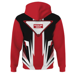 Railspirit Green Bay & Western Railroad Hoodie Bold Graphic Style All Over Printed Zip Up Hoodie