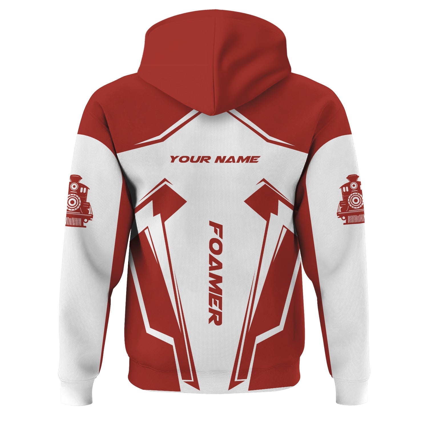 Railspirit Personalized New Hope Railroad Hoodie Railway Trainspotter Style Zip Up Hoodie Gift Idea For Foamers