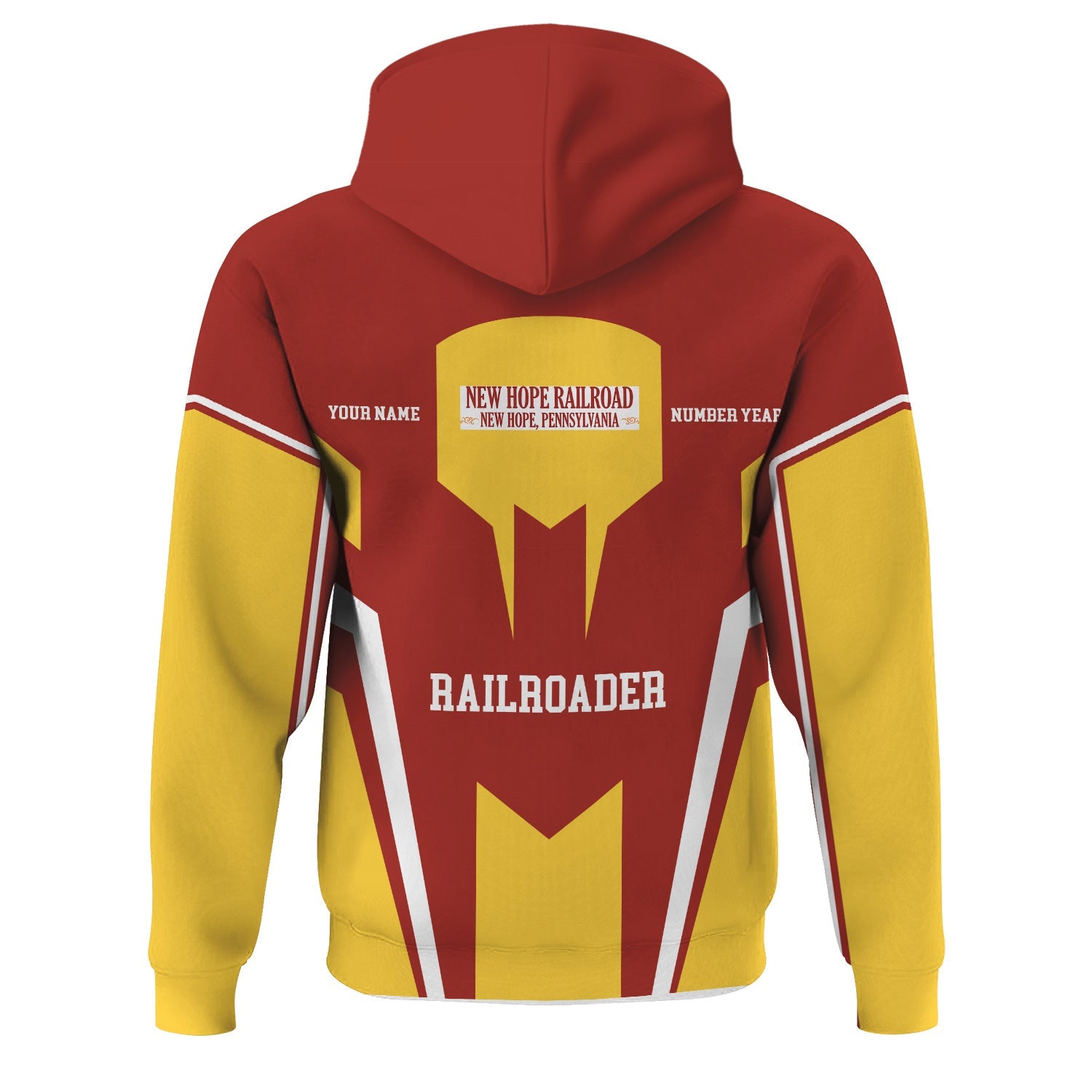 Railspirit Personalized New Hope Railroad Hoodie Custom Year Railroader Zip Up Hoodie Gift Idea For Train Lover