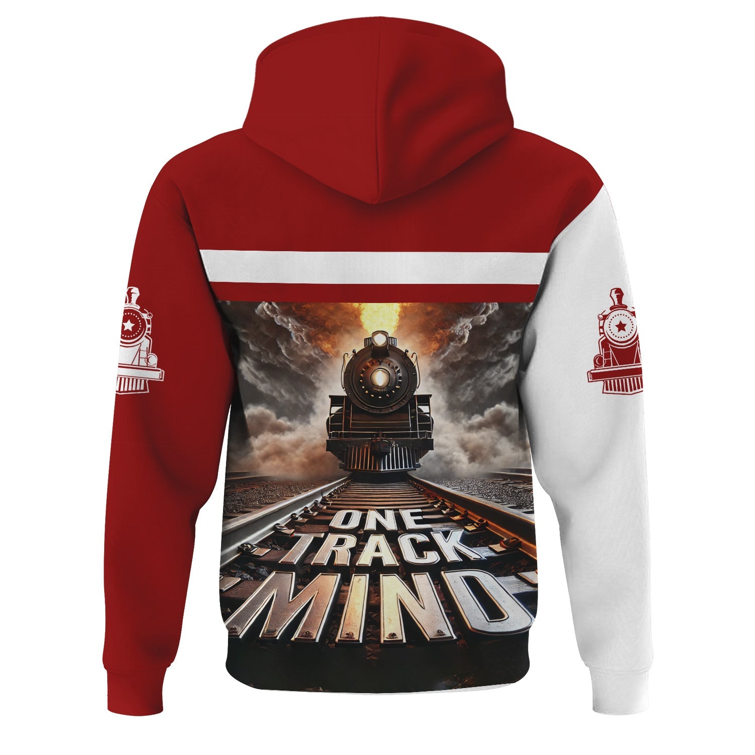 Railspirit Personalized Wisconsin Central Ltd Railroad Hoodie One Track Mind Train Printed ZIp Up Hoodie