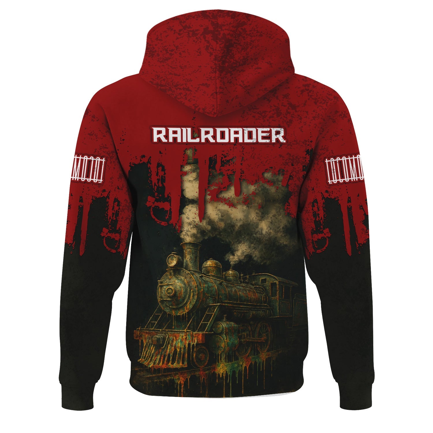 Railspirit Personalized Wisconsin Central Ltd Railroad Hoodie Vintage Train Art Style Zip Up Hoodie For Locomotive Fans